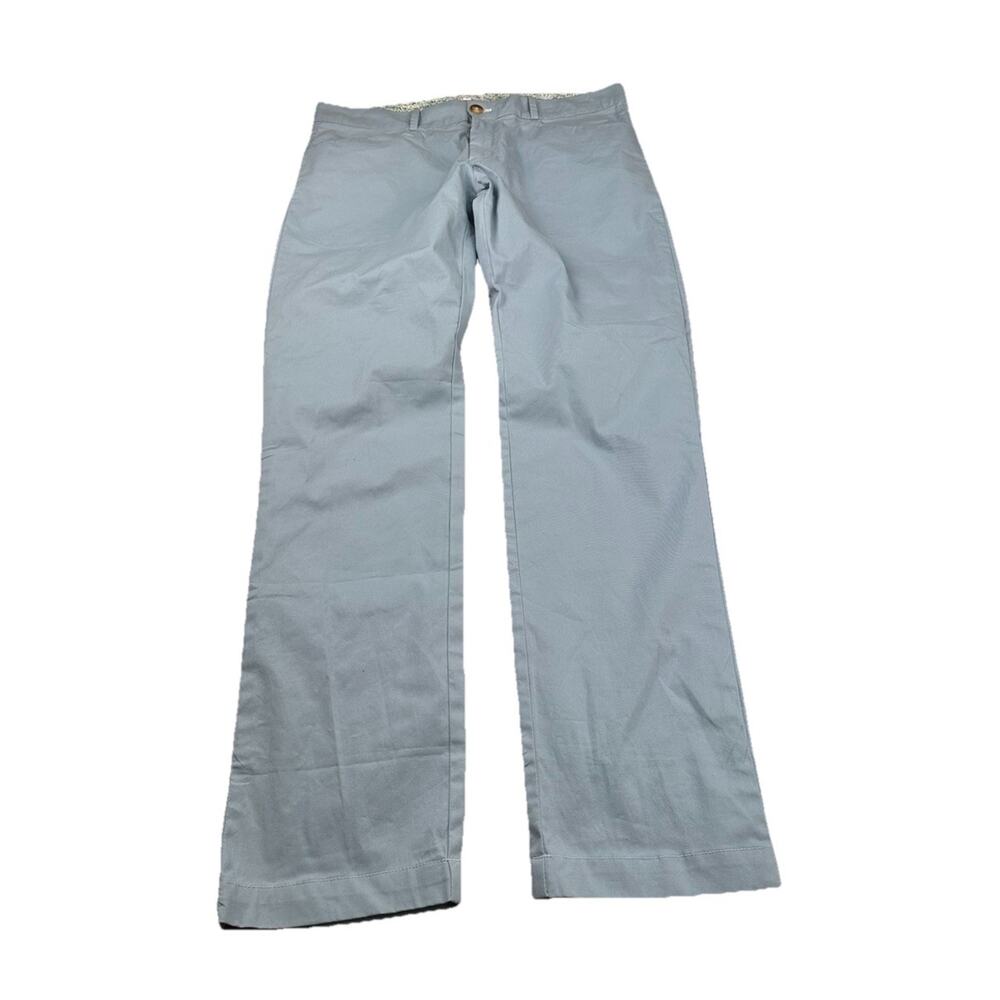 Kirrin Finch Pants Womens 8 Blue Slim Straight Leg Mid Rise Tailored Androgynous
